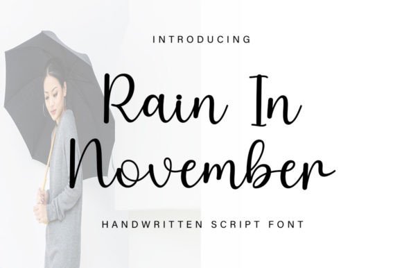 Rain in November Font Poster 1
