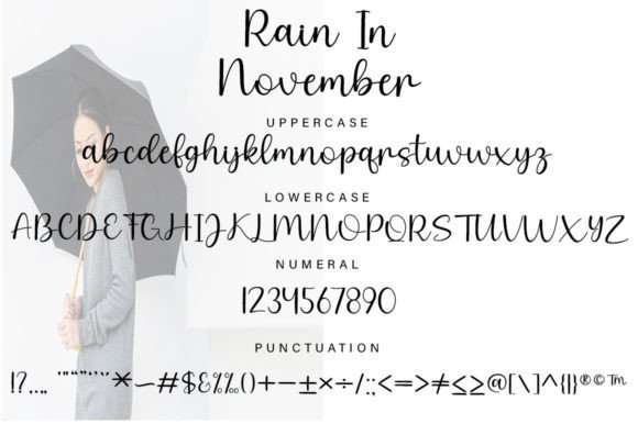 Rain in November Font Poster 5