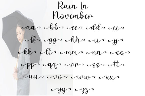 Rain in November Font Poster 6