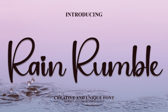 Rain Rumble Font Poster 1