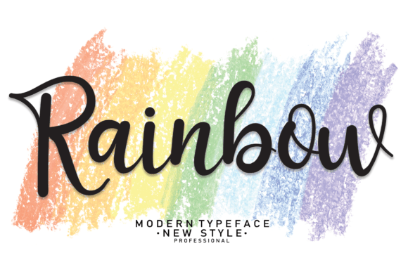 Rainbow Font Rainbow Font Poster 1