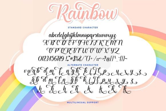 Rainbow Font Poster 7