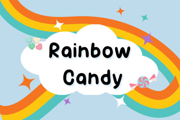 Rainbow Candy Font Rainbow Candy Font Poster 1