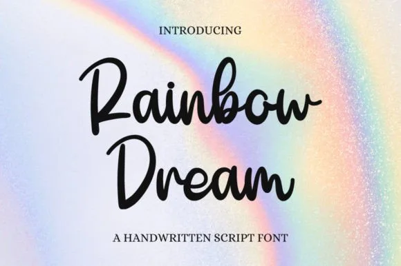 Rainbow Dream Font Rainbow Dream Font Poster 1