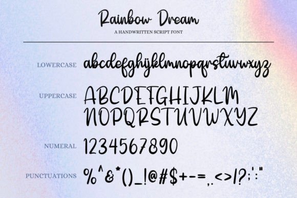 Rainbow Dream Font Poster 7