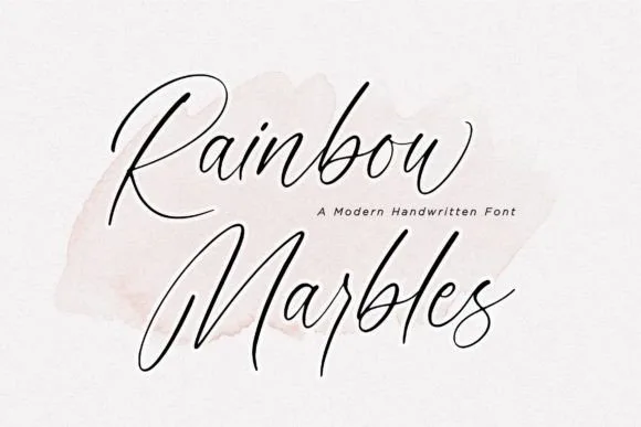 Rainbow Marbles Font Rainbow Marbles Font Poster 1