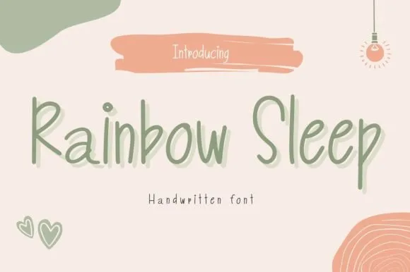 Rainbow Sleep Font Rainbow Sleep Font Poster 1
