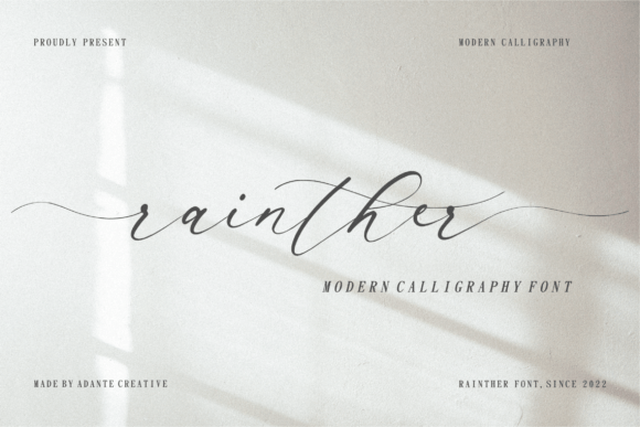Rainther Font Poster 1