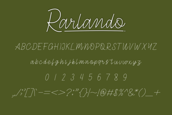 Rarlando Font Poster 4