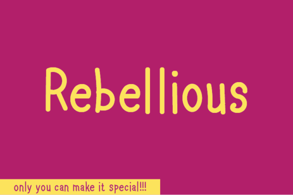 Rebellious Font Poster 1