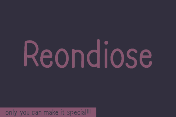 Reondiose Font Poster 1