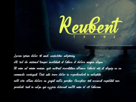 Reubent Thane Font Poster 4