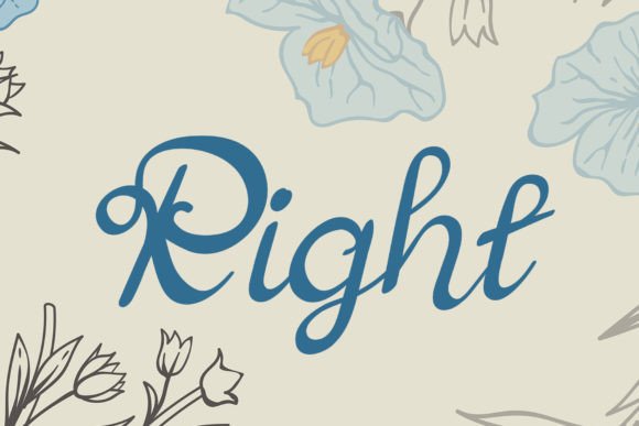 Right Font Poster 1