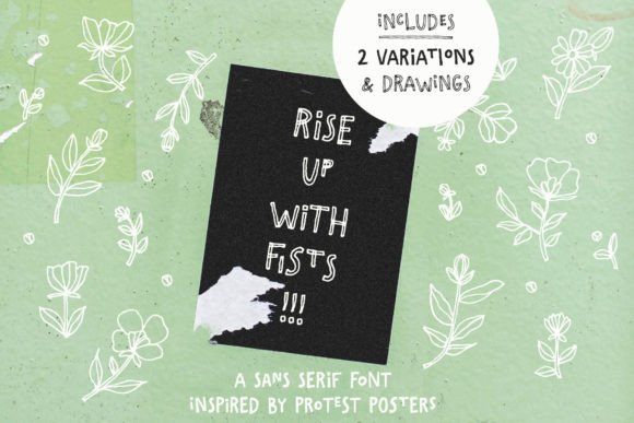 Rise Up with Fists Font Poster 1