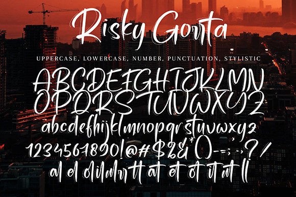 Risky Gorrta Font Poster 10