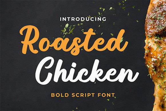 Roasted Chicken Font Poster 1
