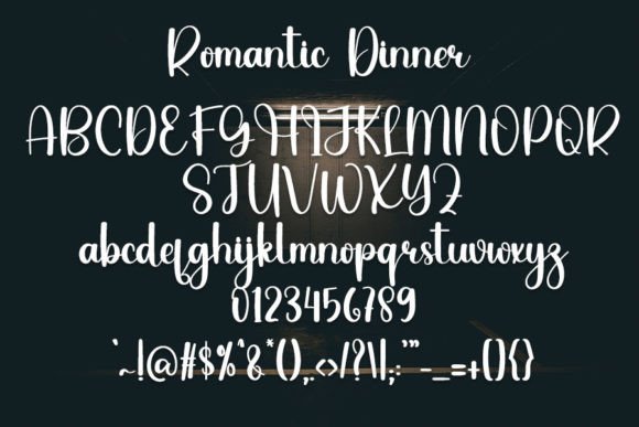 Romantic Dinner Font Poster 3