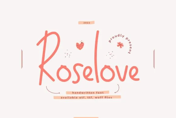 Roselove Font Roselove Font Poster 1