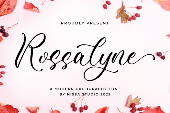 Rossalyne Font Rossalyne Font Poster 1