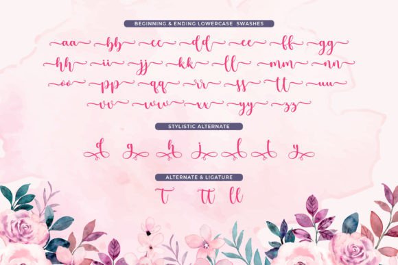 Rothyna Script Font Poster 7