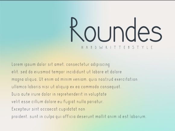 Roundes Font Poster 2