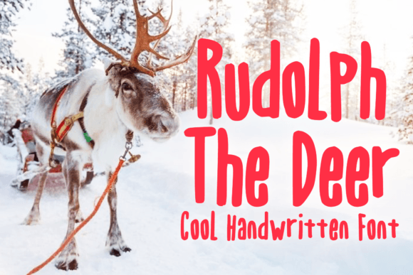 Rudolph the Deer Font Poster 1