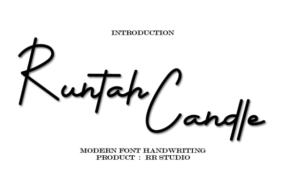 Runtah Candle Font Poster 1