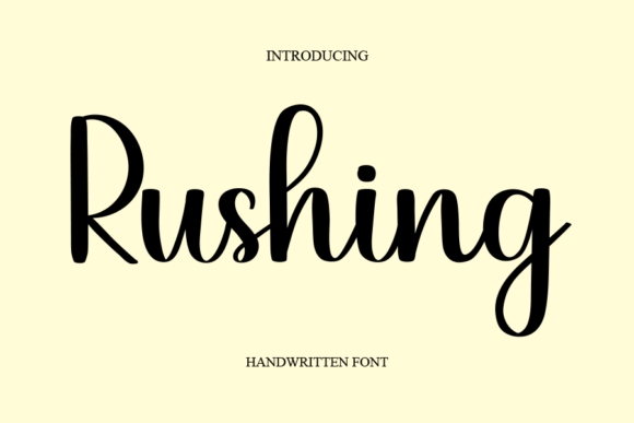 Rushing Font Poster 1