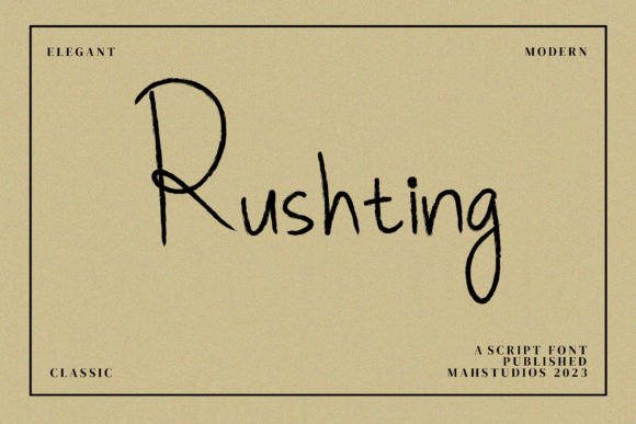 Rushting Font Poster 1