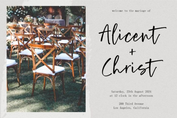 Rustic Wedding Font Poster 2