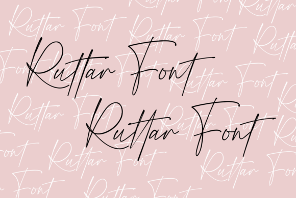 Ruttar Signature Font Poster 8