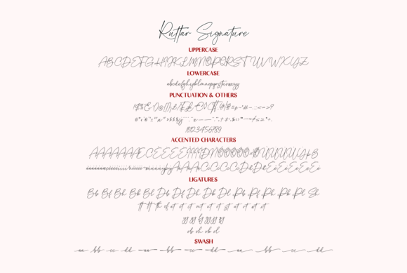 Ruttar Signature Font Poster 10