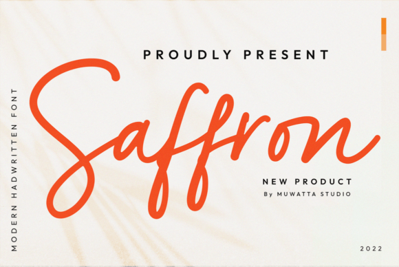 Saffron Font Saffron Font Poster 1