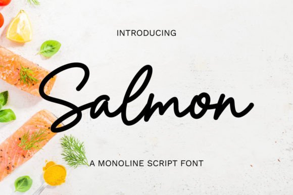 Salmon Font Poster 1