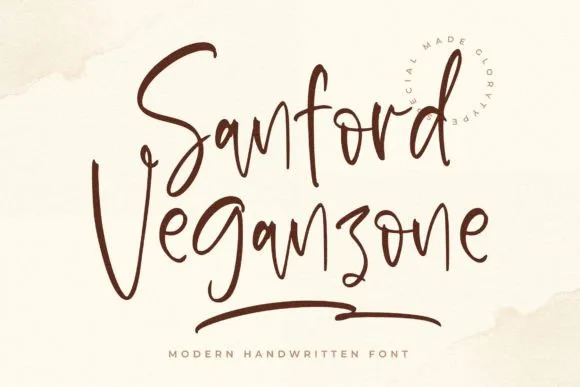Sanford Veganzone Font Sanford Veganzone Font Poster 1