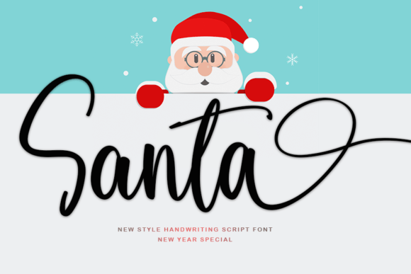 Santa Font Poster 1