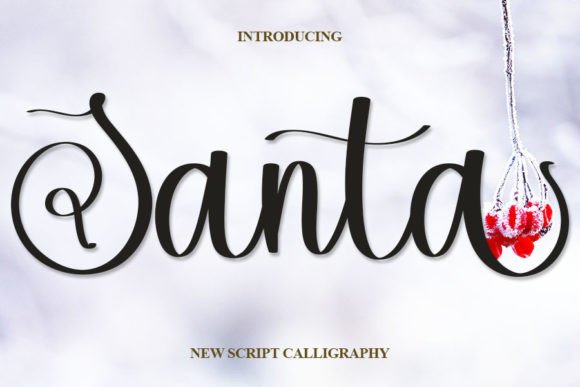 Santa Font Poster 1