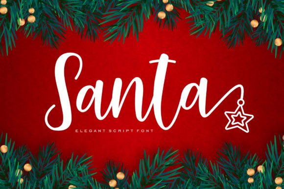 Santa Font Poster 1