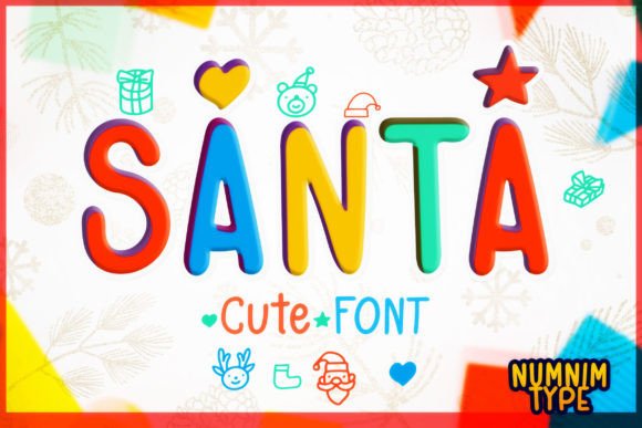 Santa Font Poster 1