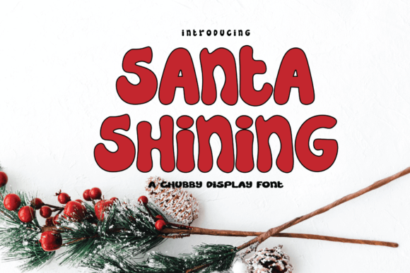Santa Shining Font Poster 1