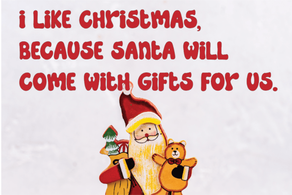 Santa Shining Font Poster 2