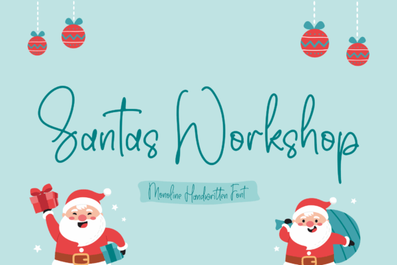Santas Workshop Font Poster 1
