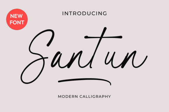 Santun Signature Font Poster 1