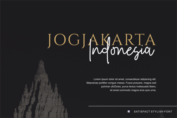 Satisfact Stylish Font Poster 6