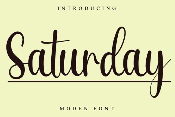 Saturday Font