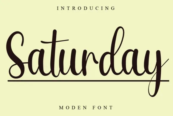 Saturday Font Saturday Font Poster 1