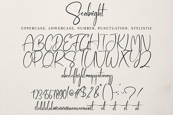 Seabright Font Poster 9