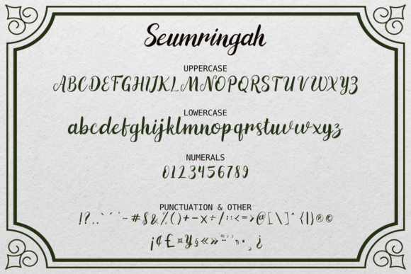 Seumringah Font Poster 4
