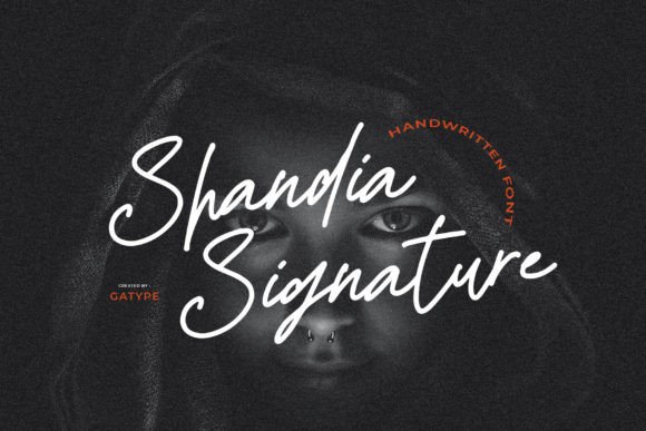 Shandia Signature Font Poster 1