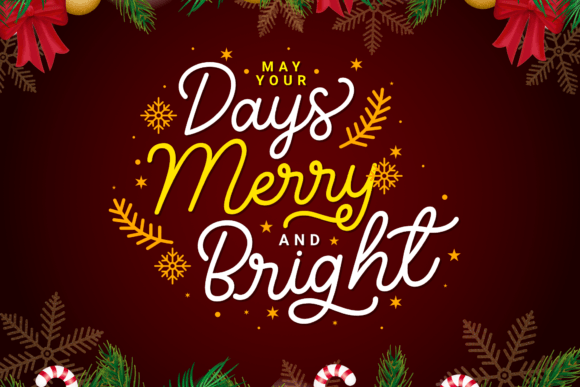 Shining Christmas Font Poster 2